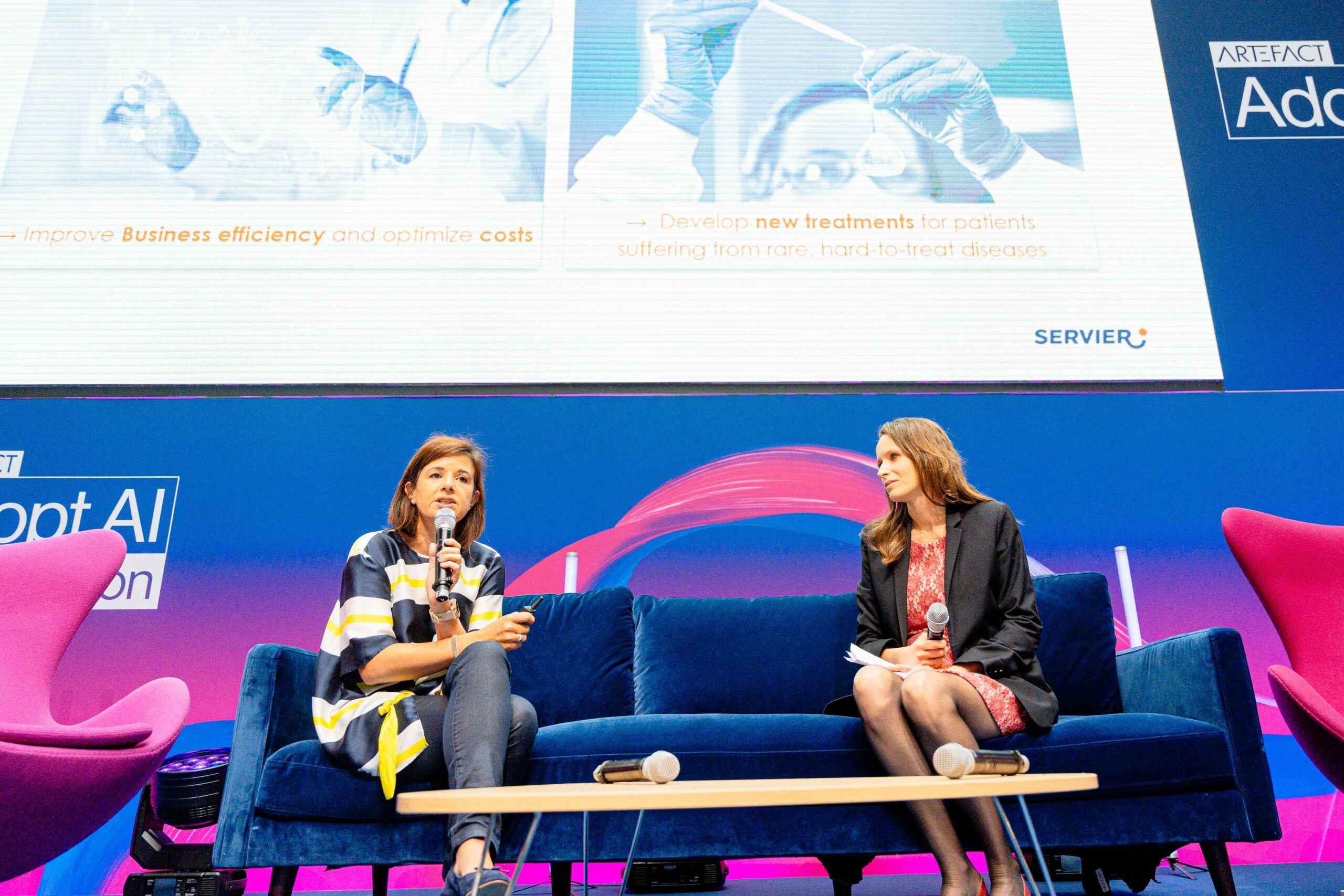 Virgine Dominguez, Exec VP Digital, Data &amp; Info Systems de SERVIER en la cumbre Adopt AI - Cómo AI está reconfigurando las empresas farmacéuticas