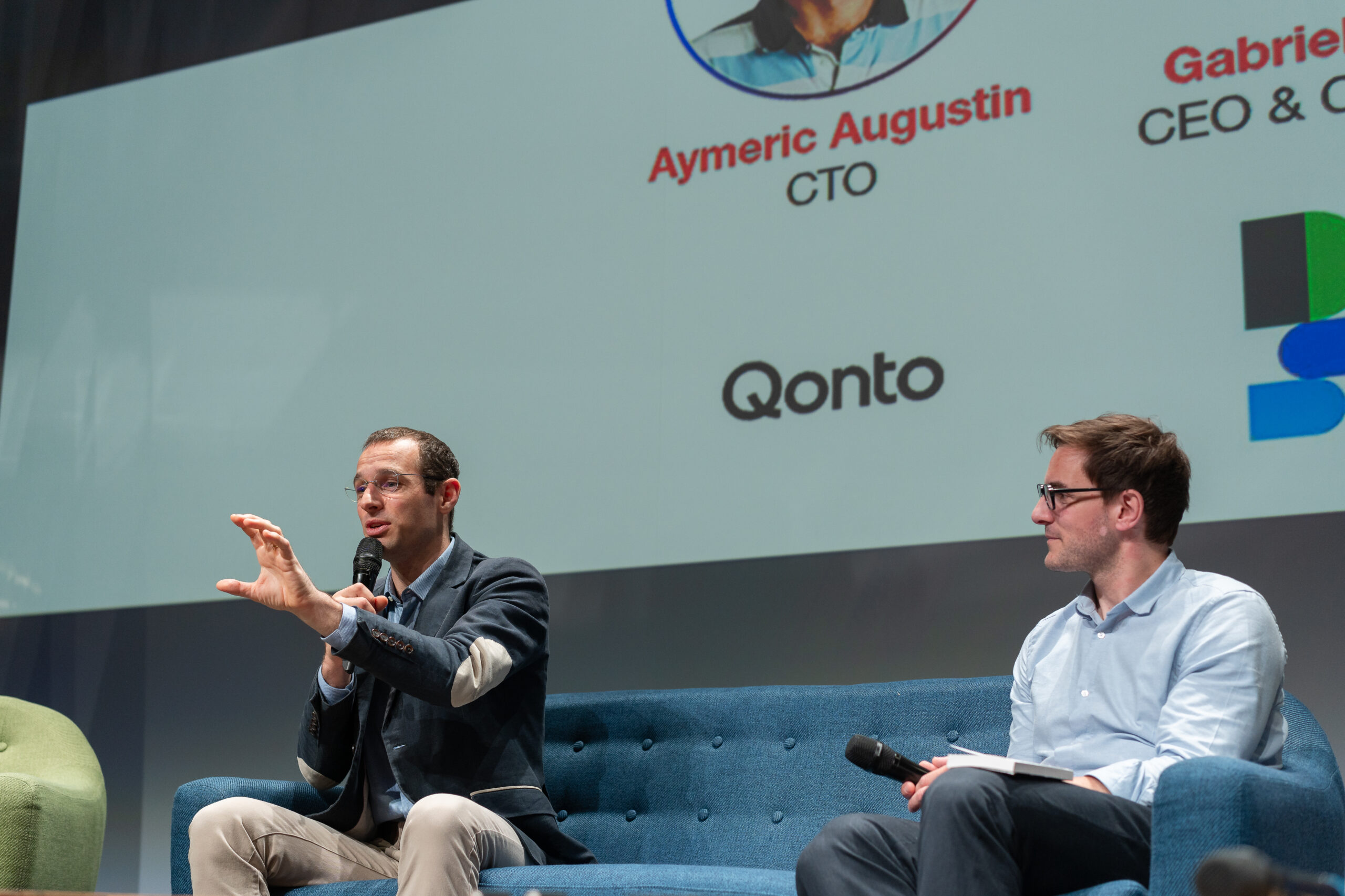 Aymeric Augustin, CTO da Qonto, e Gabriel Hubert, CEO e cofundador da Dust - Adoção da geração AI em empresas de rápido crescimento