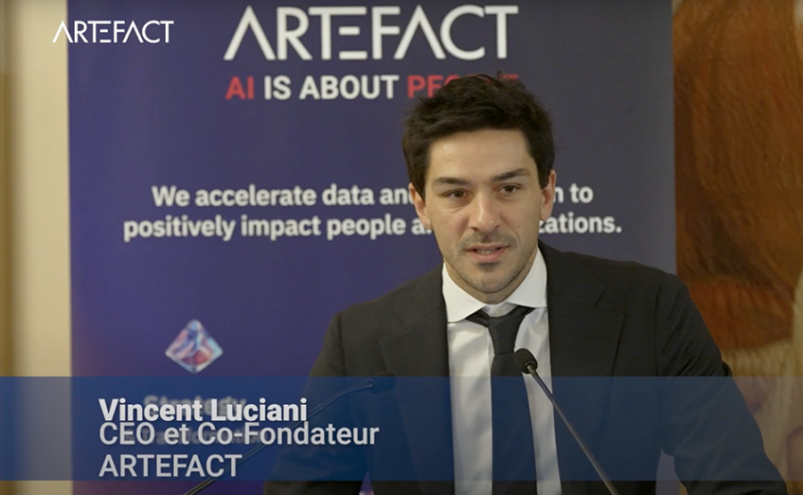 Vincent Luciani, CEO and co-founder of Artefact, presented the main insights of The Future of Work with AI survey